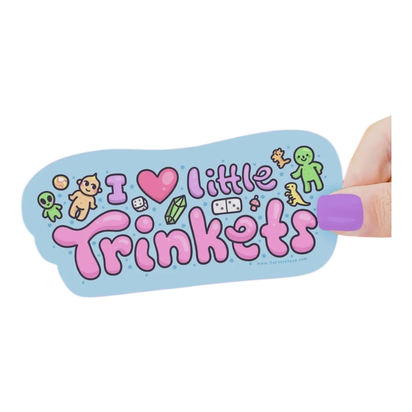 I l❤️ little trinkets vinyl sticker