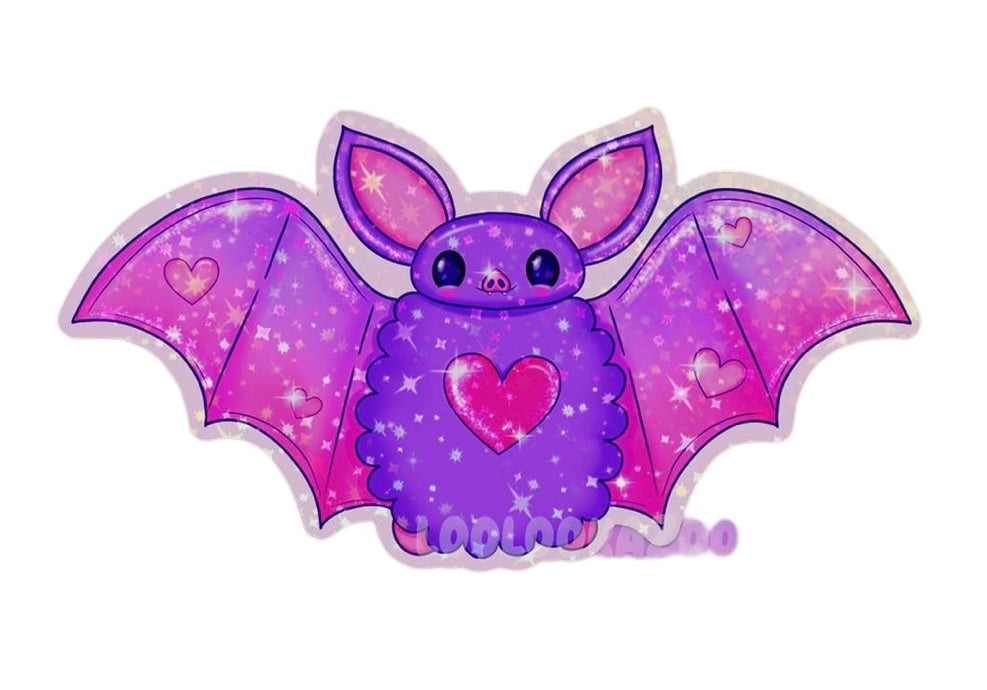Holographic Bat Vinyl Sticker