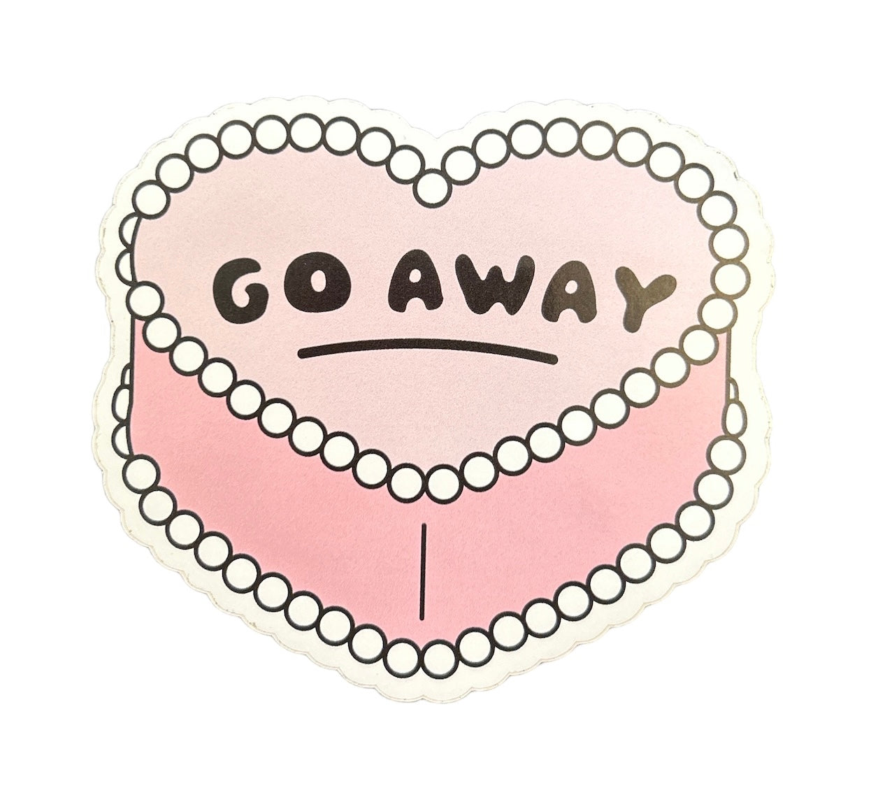 Go Away Vinyl sticker