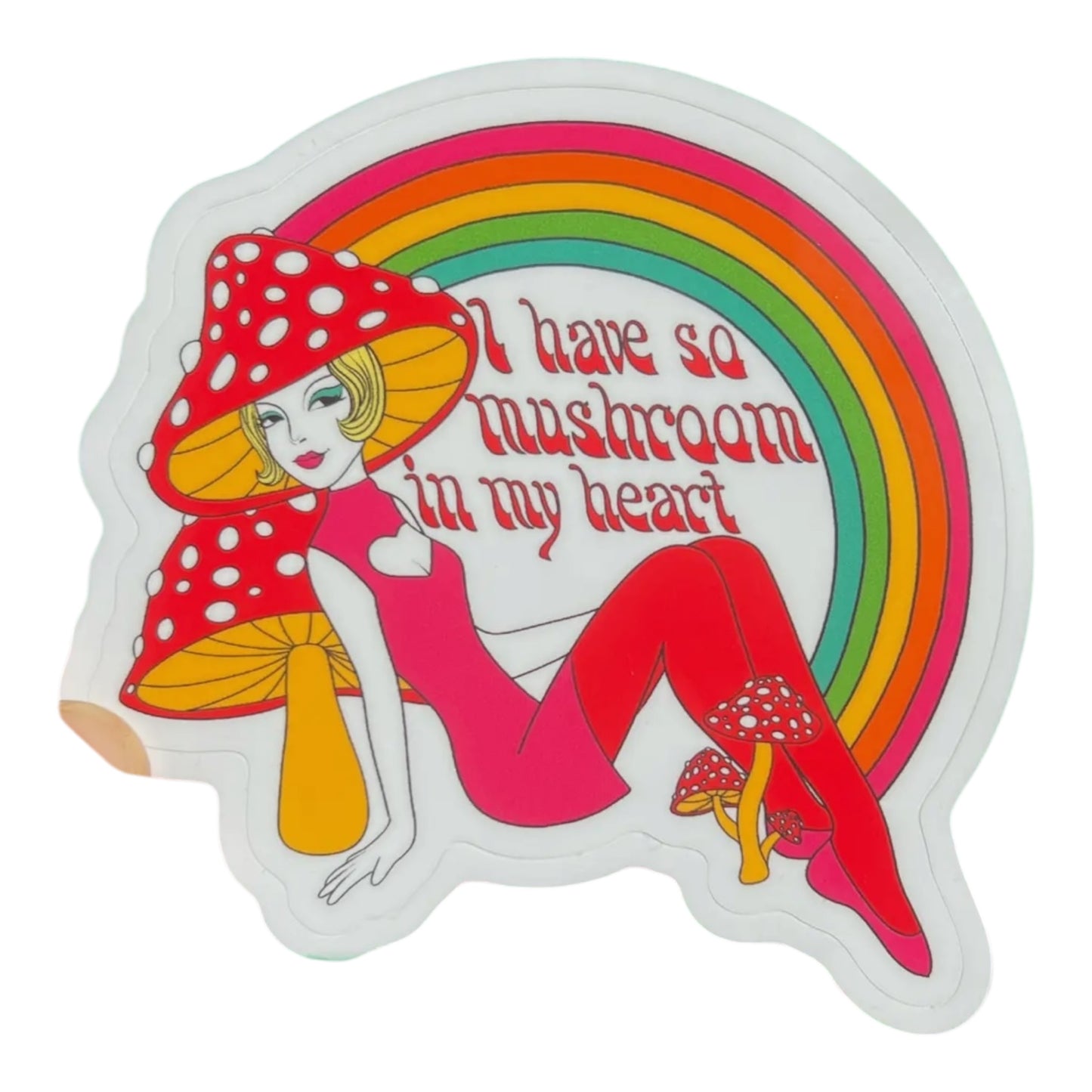 I Have So Mushroom in my heart vinyl sticker