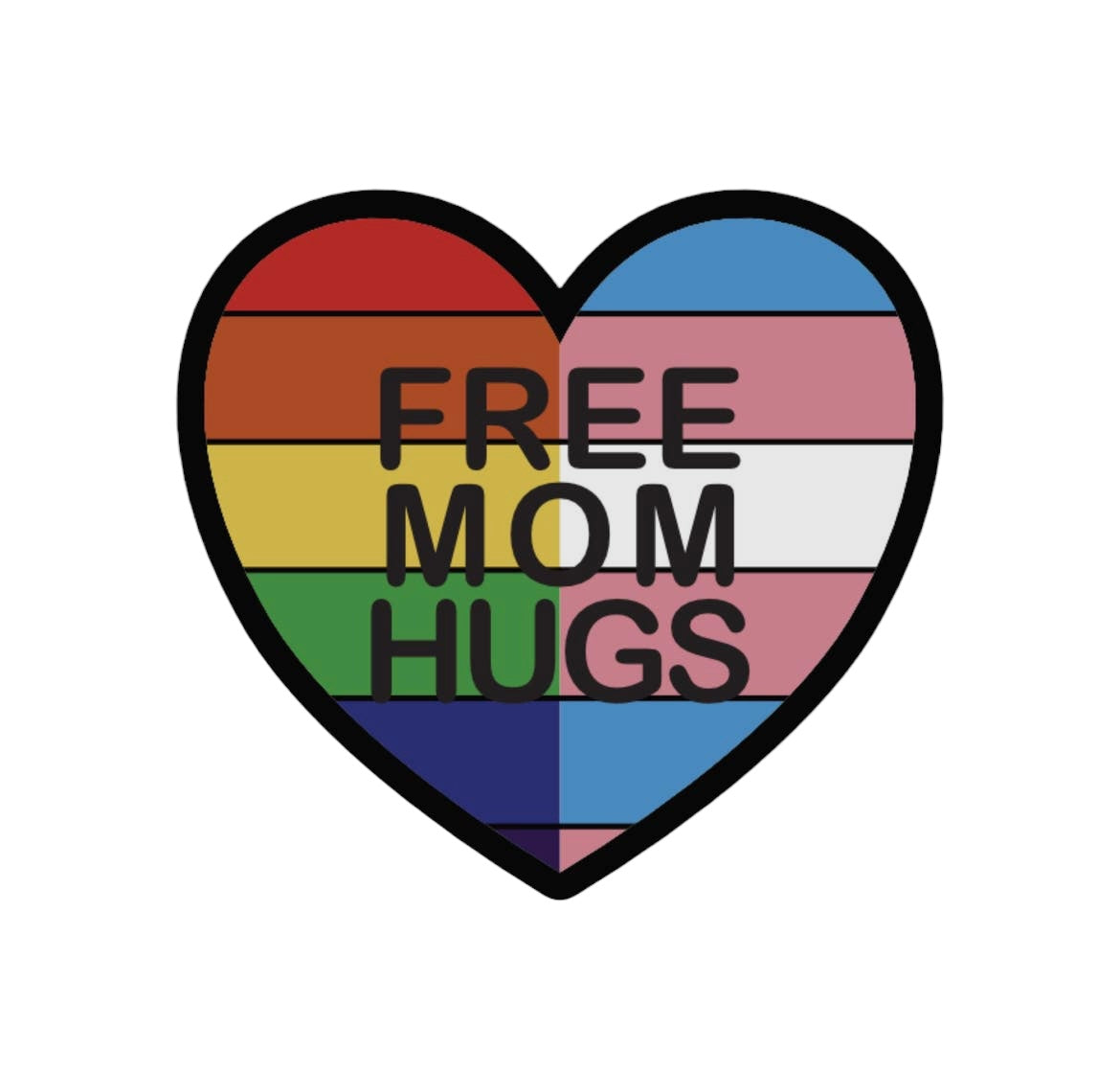 Free Mom Hugs Vinyl Sticker