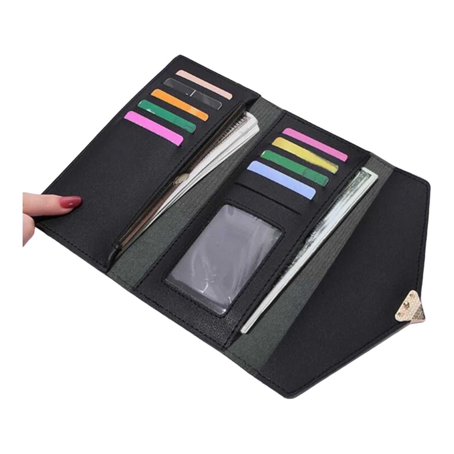 Black Trifold or Checkbook Wallet
