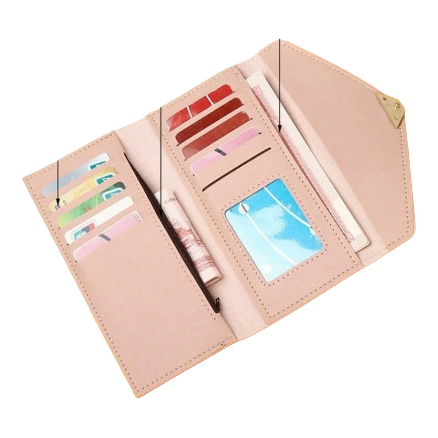 Dusty Pink Trifold or Checkbook Wallet