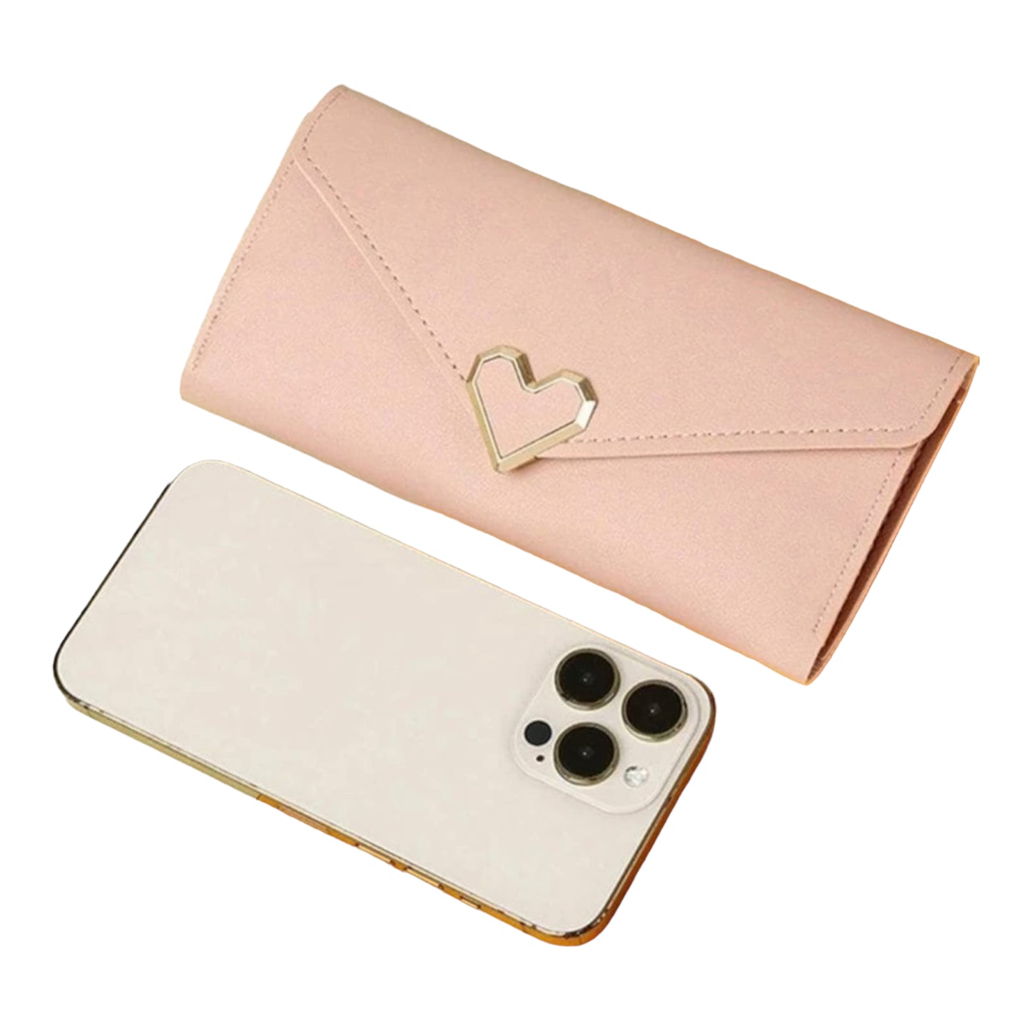 Dusty Pink Trifold or Checkbook Wallet
