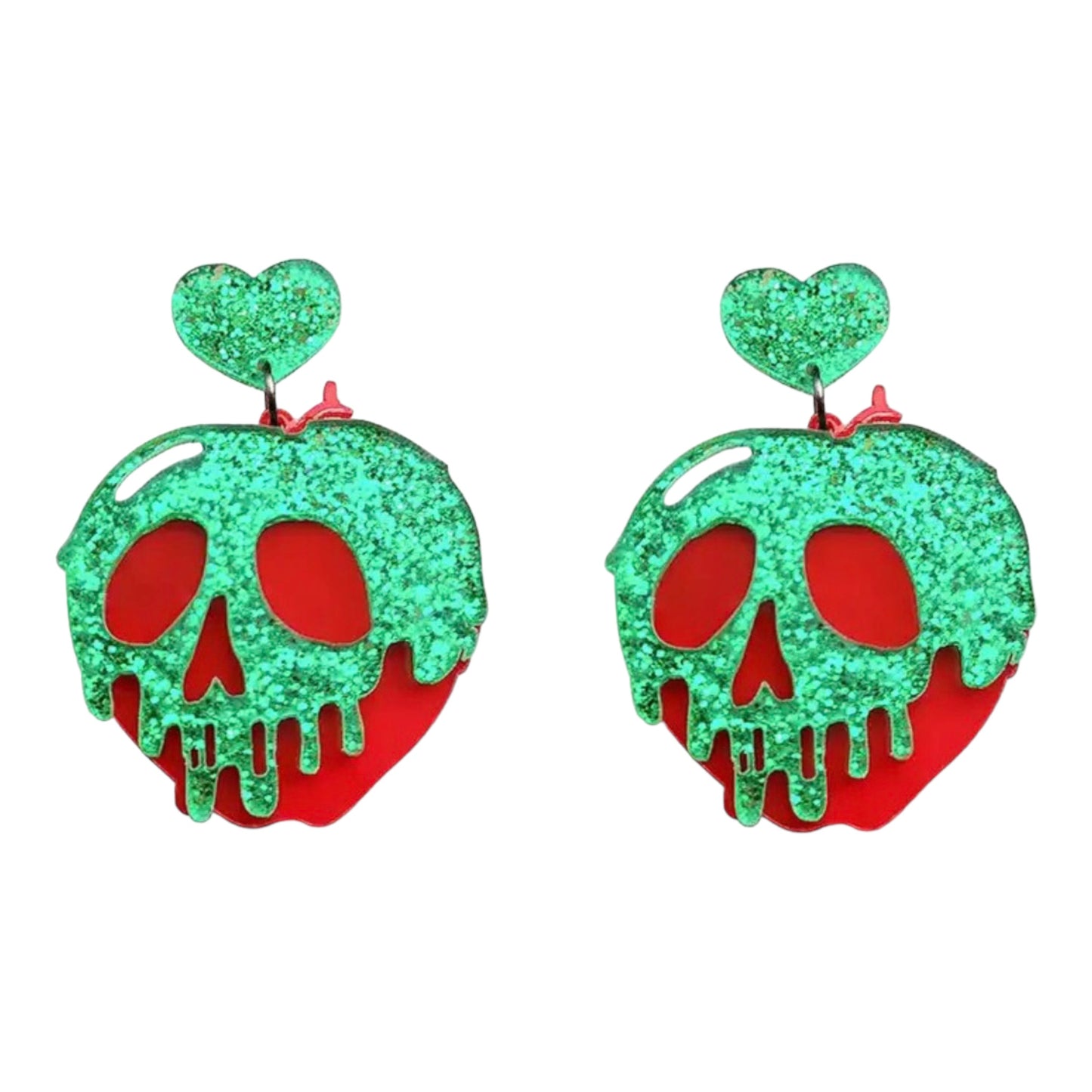 Poison Apple Skull Studs
