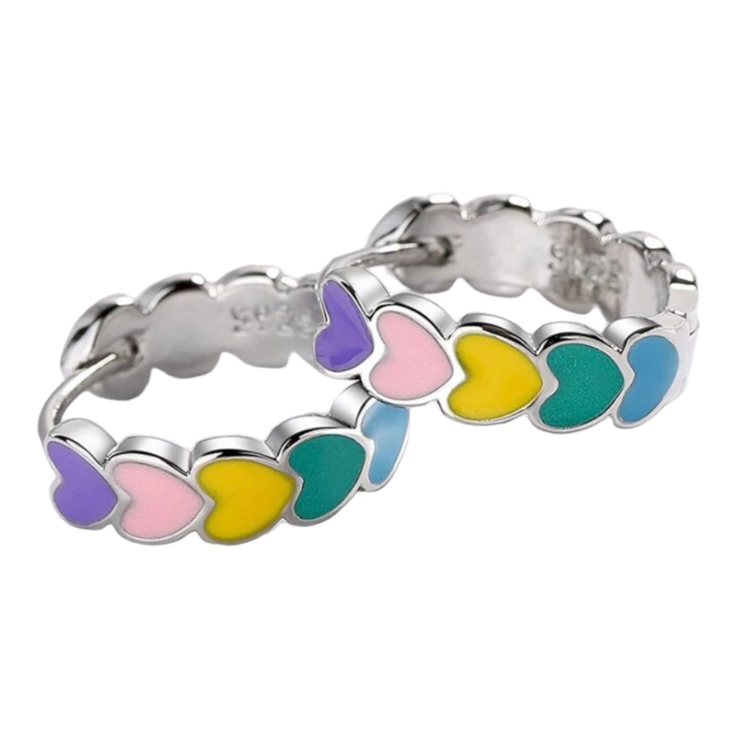 Small Multi color Hoop Earrings