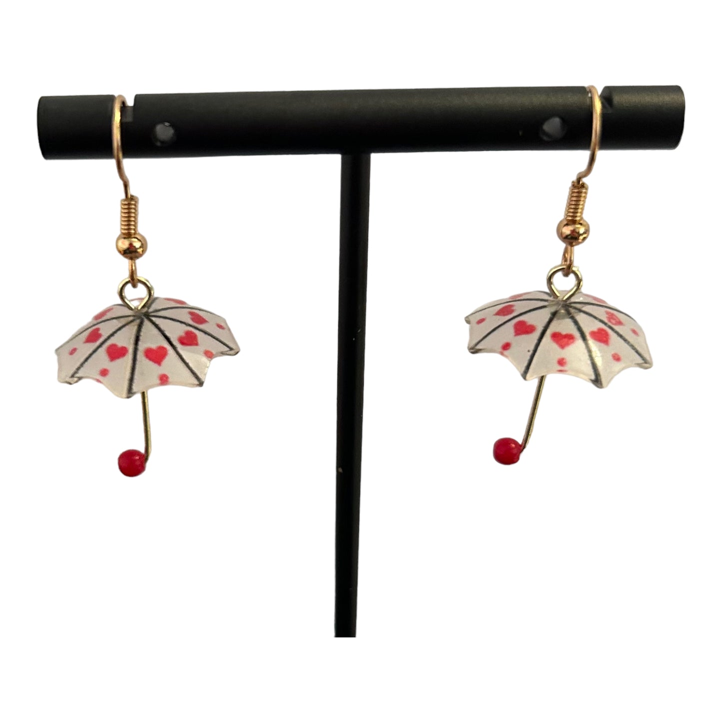 Umbrella Heart dangle earring
