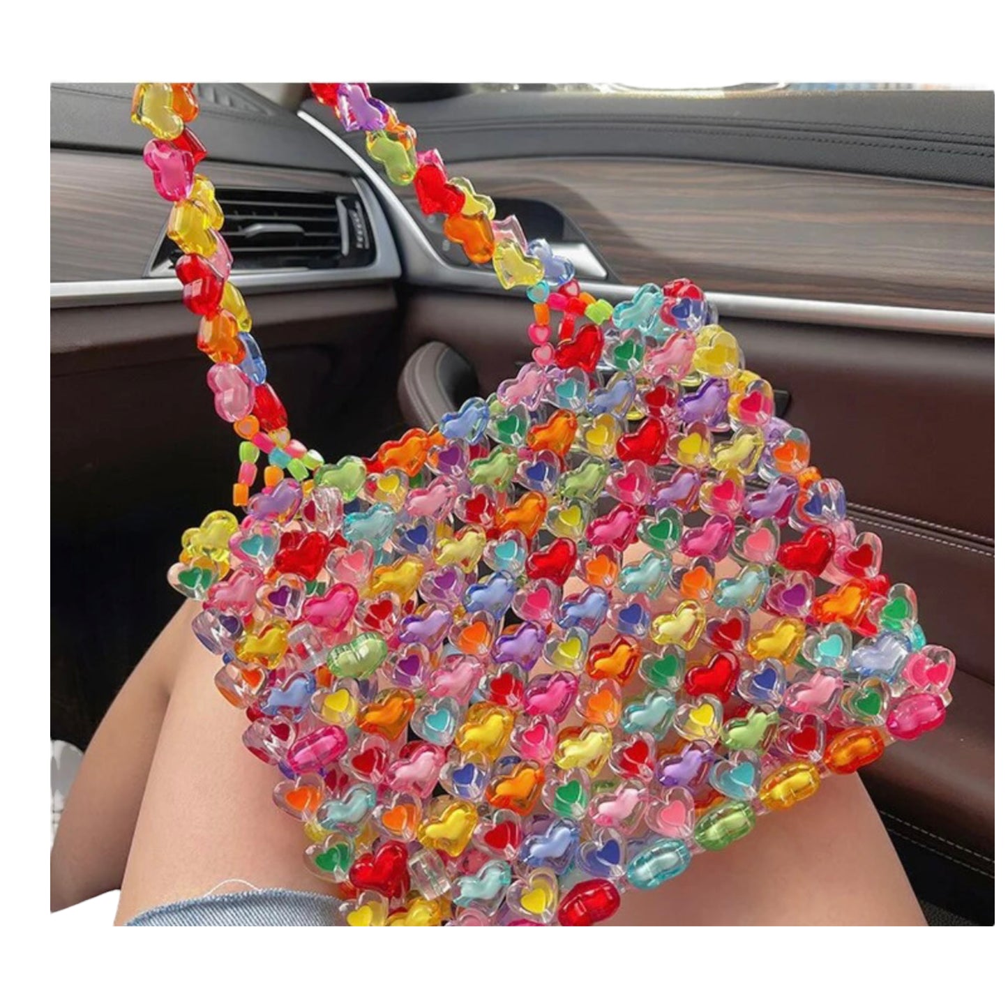 Beaded Heart Bag