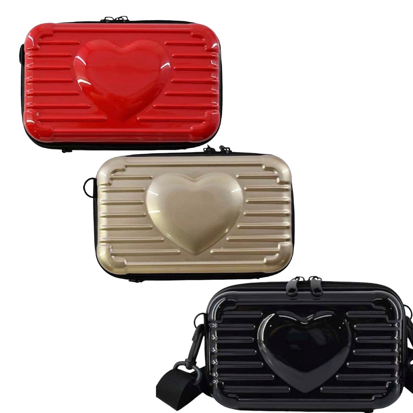 Hard case Heart tcrossbody