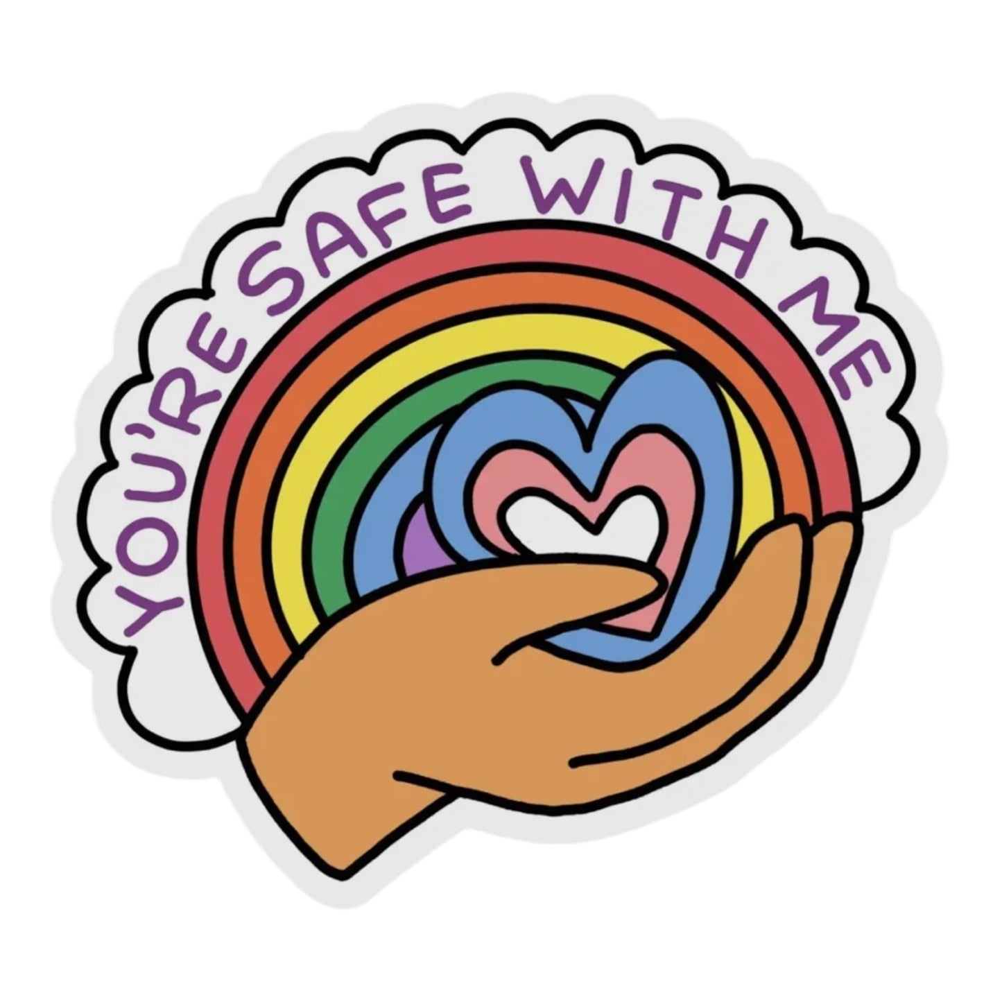 You’re Safe With Me Vinyl Sticker