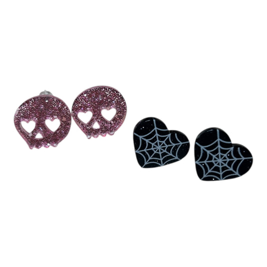 2 pairs Halloween Stud Earrings