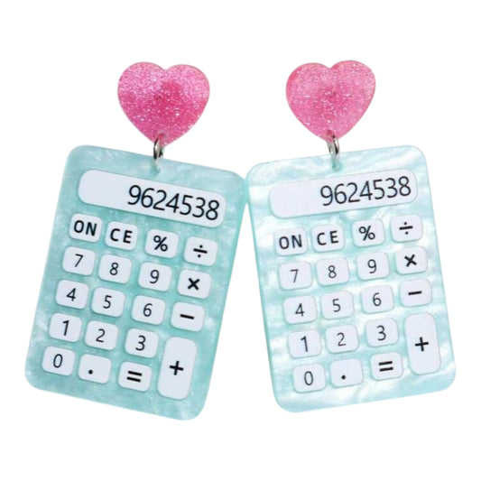 Math Lover Calculator Earrings