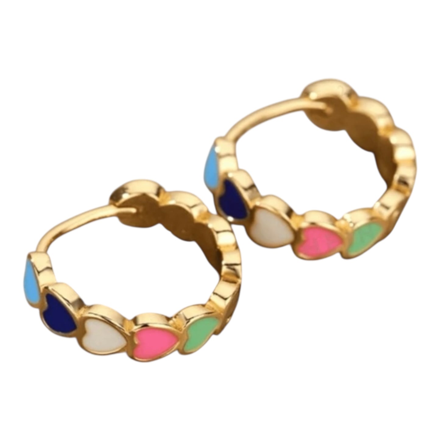 Small Multi color Hoop Earrings