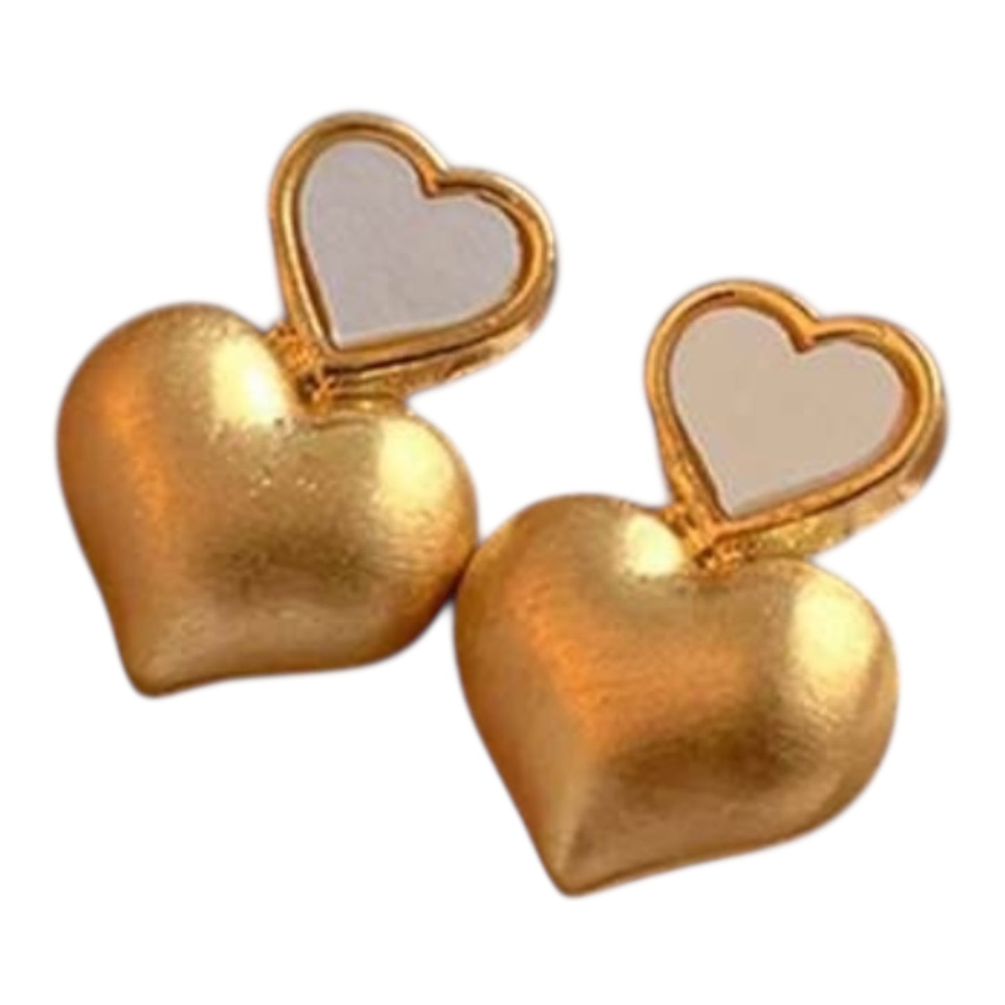 Gold pearl earrings