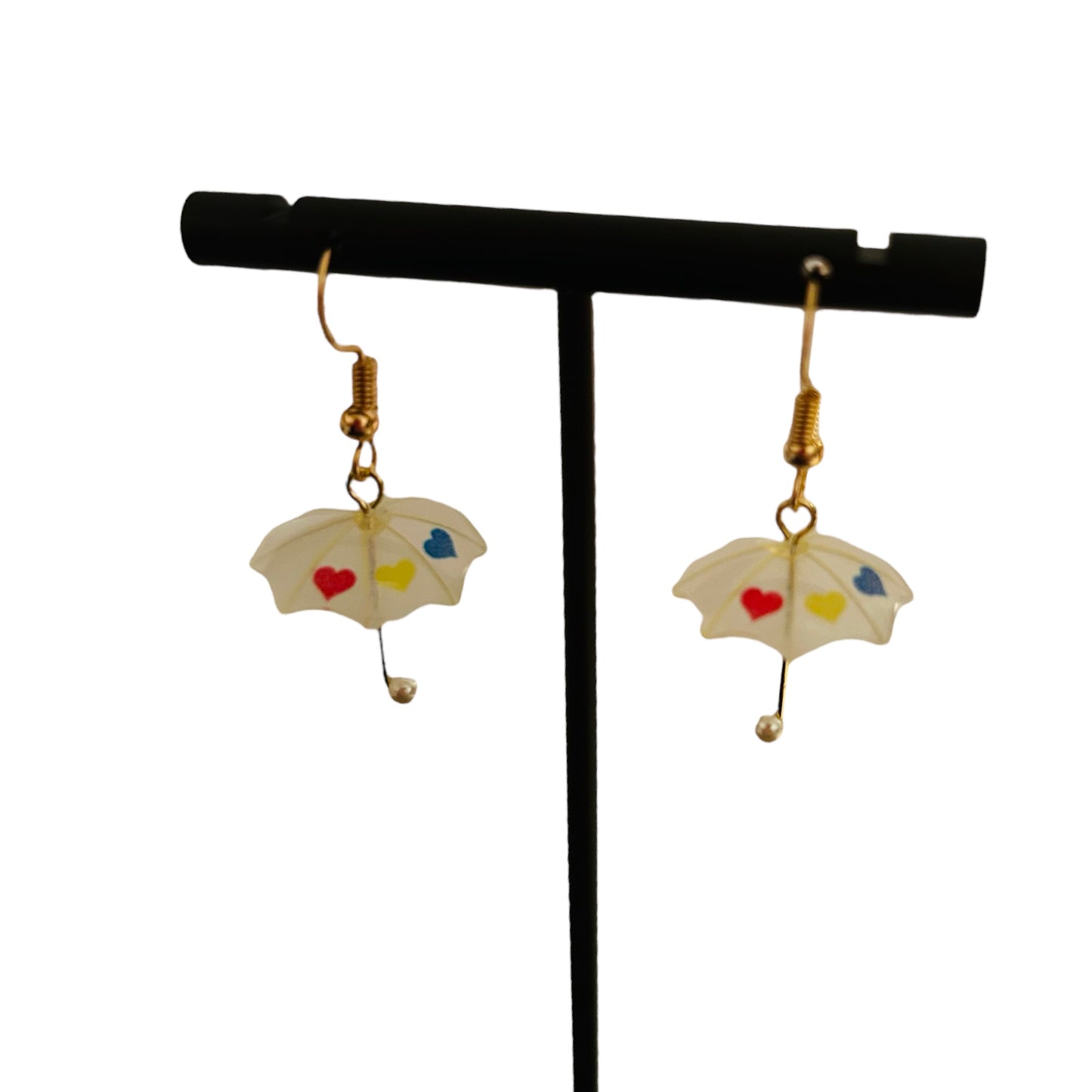 Umbrella Heart dangle earring