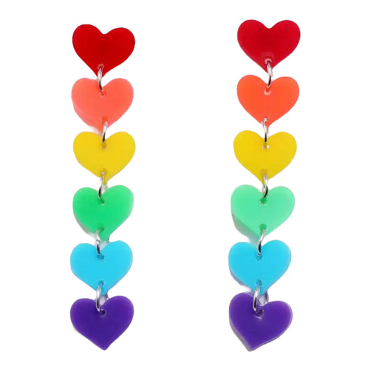 Rainbow Heart earrings