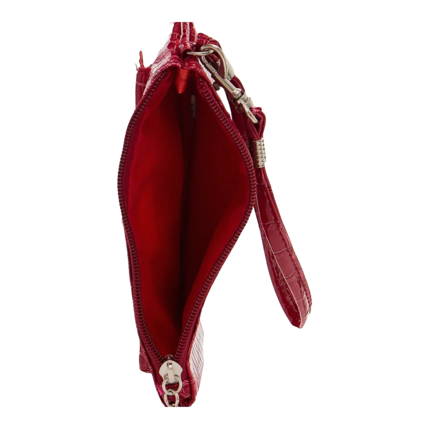 Vegan leather wristlet with Silver heart charm