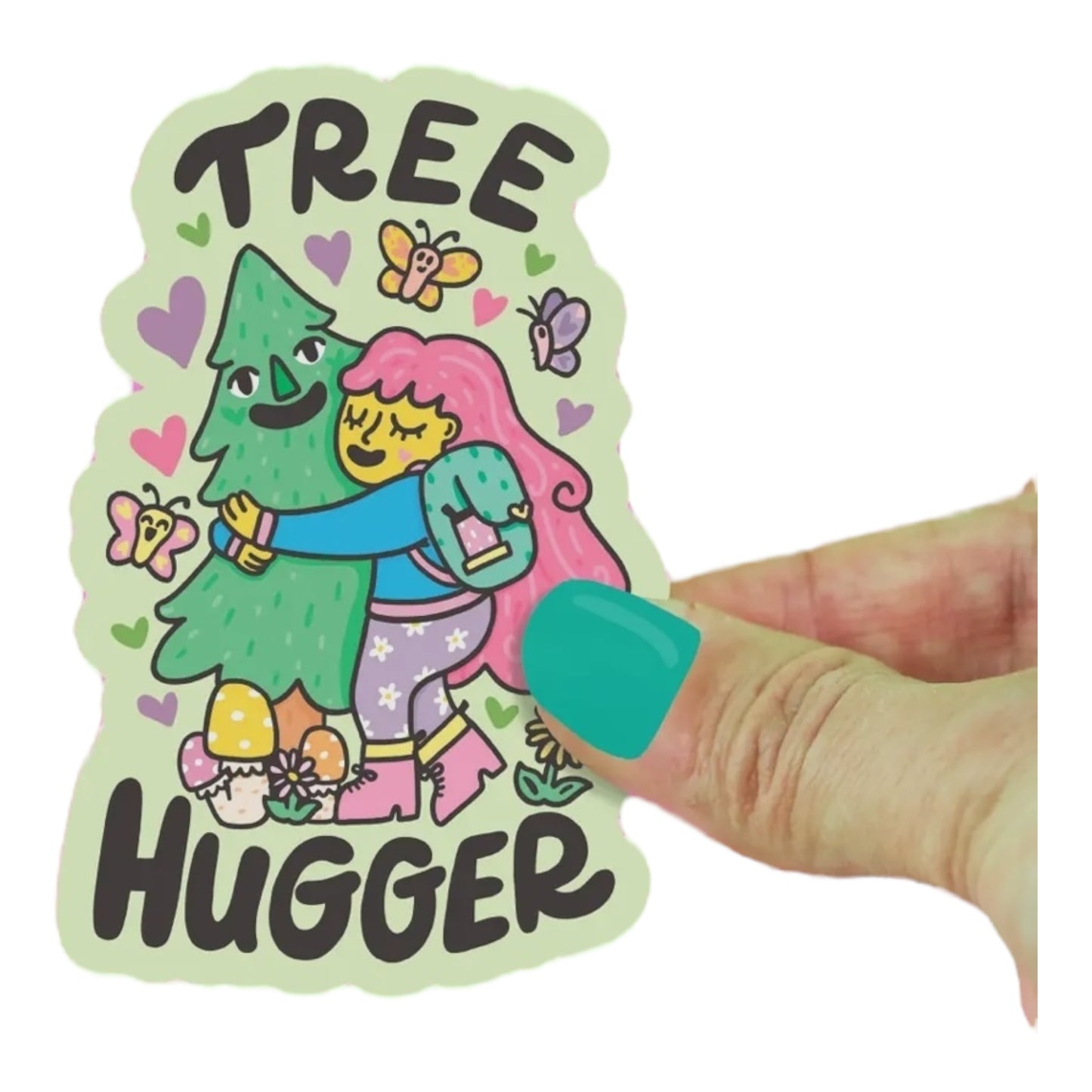 Tree Hugger Vinyl Sticker