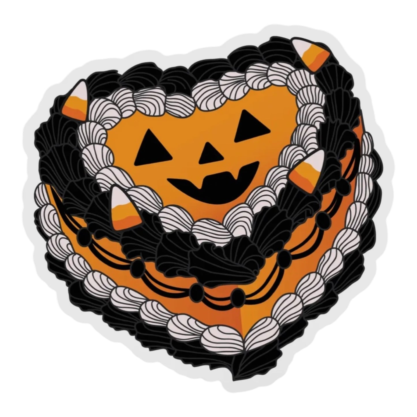 Halloween Cake Vinyl Sticker