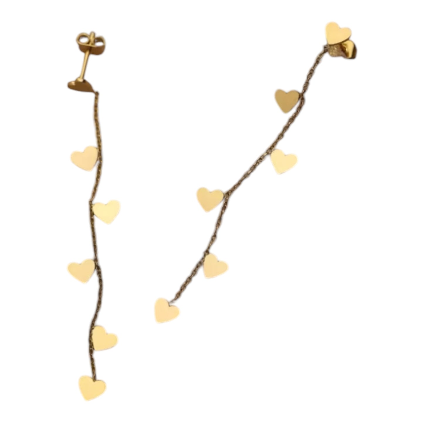Gold Tassel Stud Earrings