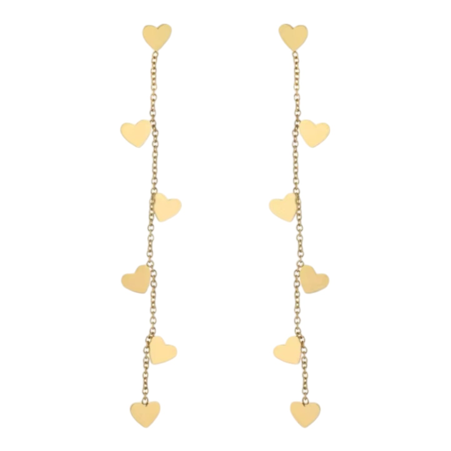 Gold Tassel Stud Earrings