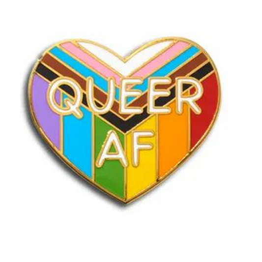 Queer AF Enamel Pin