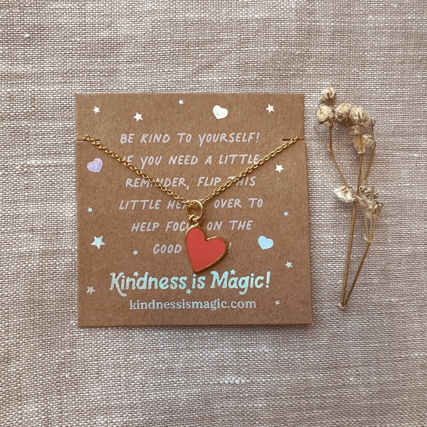 Tiny Heart Necklace with Affirmations