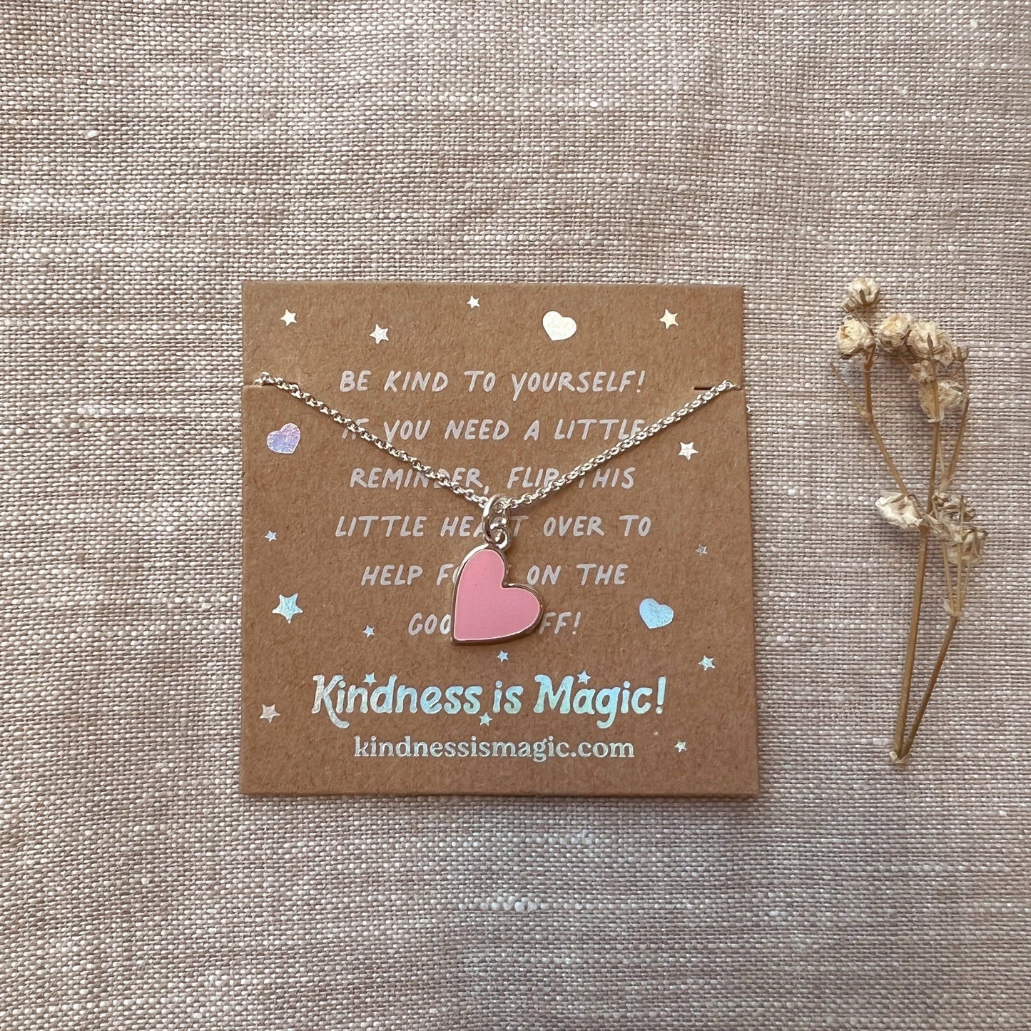 Tiny Heart Necklace with Affirmations