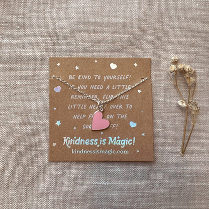 Tiny Heart Necklace with Affirmations