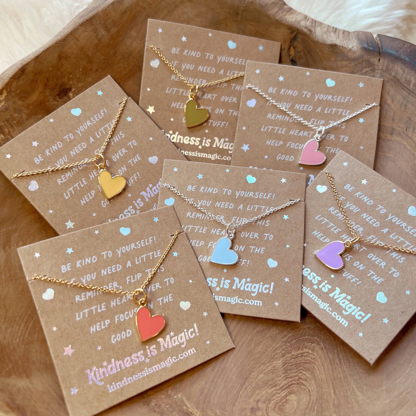 Tiny Heart Necklace with Affirmations