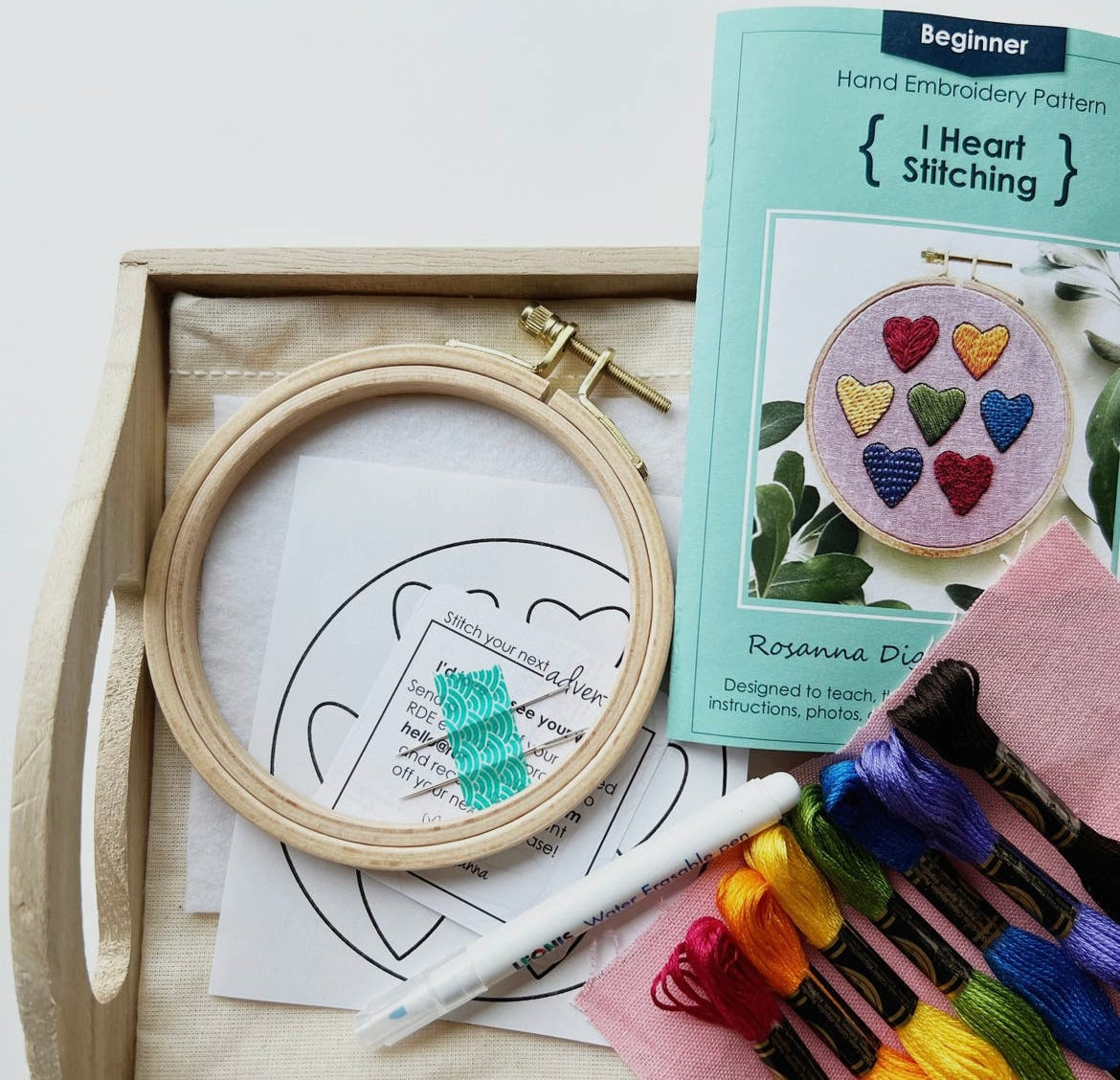 I Heart Stitching Hand Embroidery Kit For Beginners