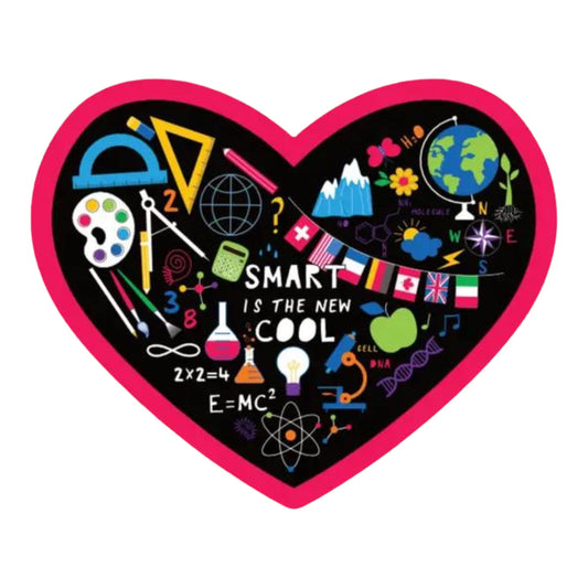 Smart is the New Cool Heart Vinyl Sticker