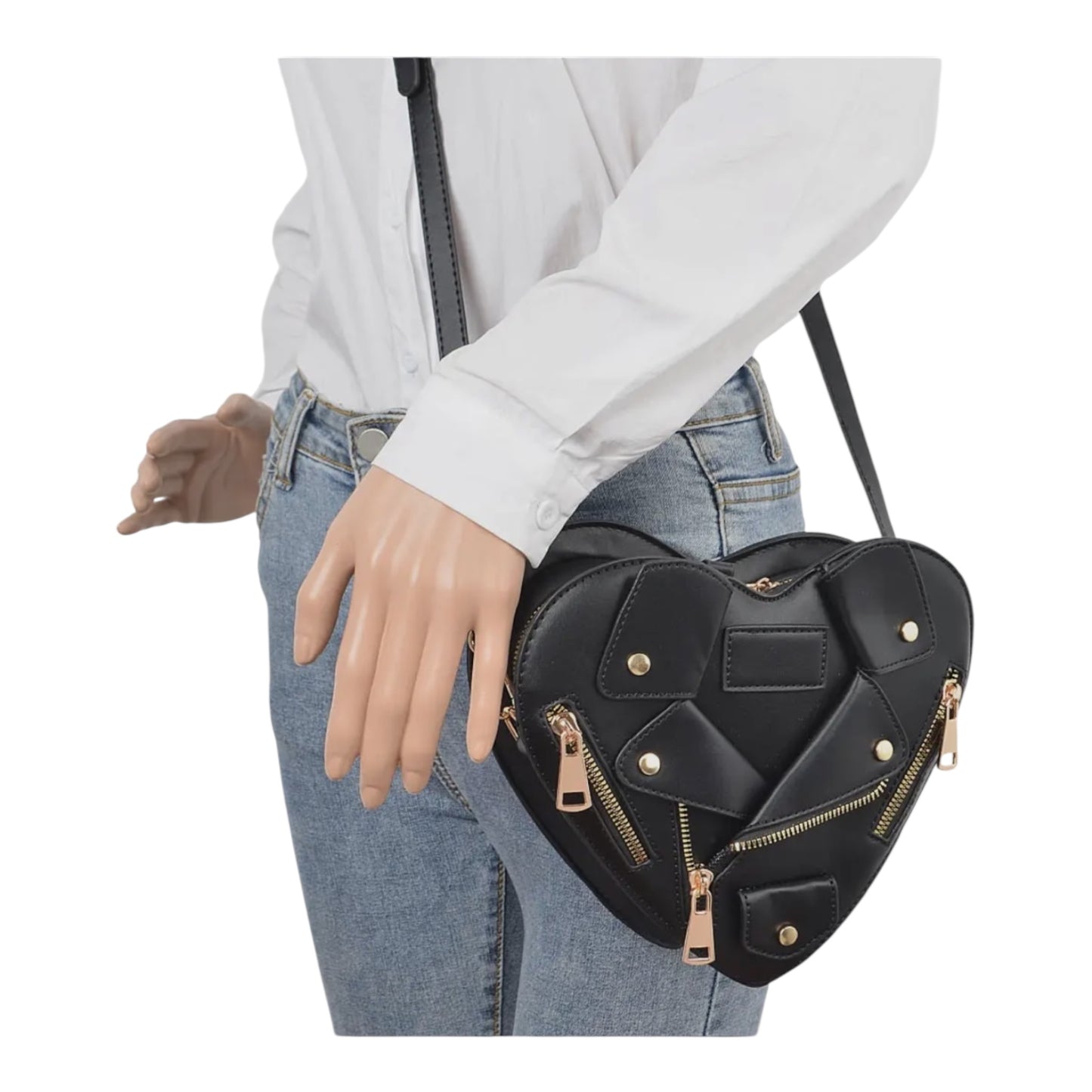 Heart Shape Jacket Crossbody Bag