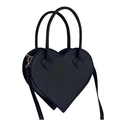 Black Heart Shaped Crossbody Bag