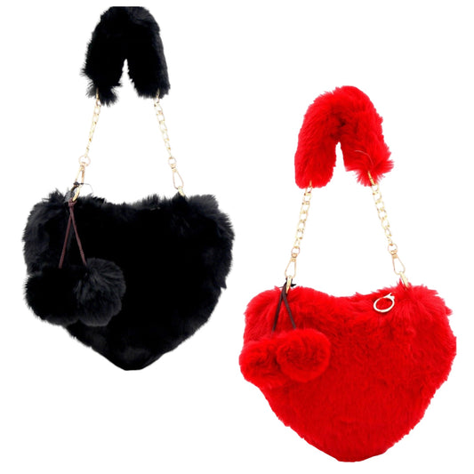 Fur Heart Purse