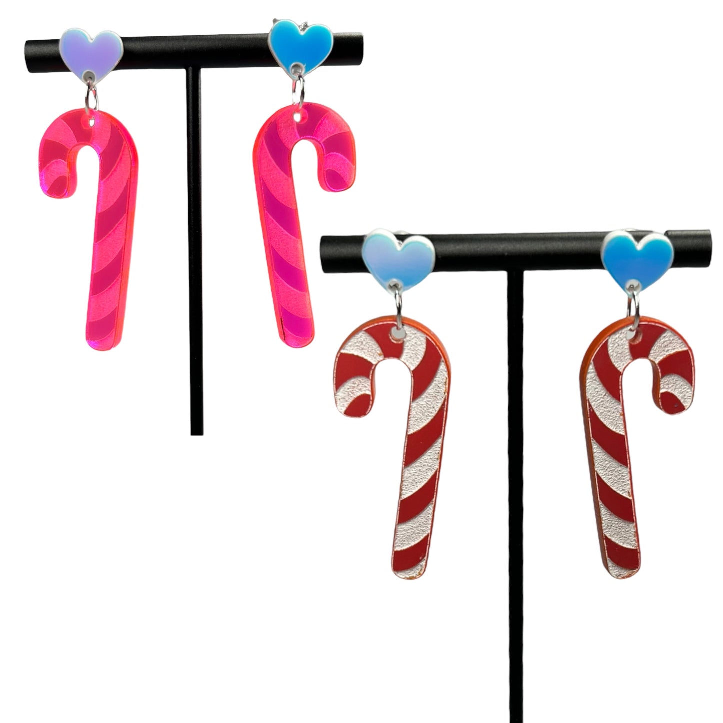 Snow Such Things Candy Cane Stud Earrings