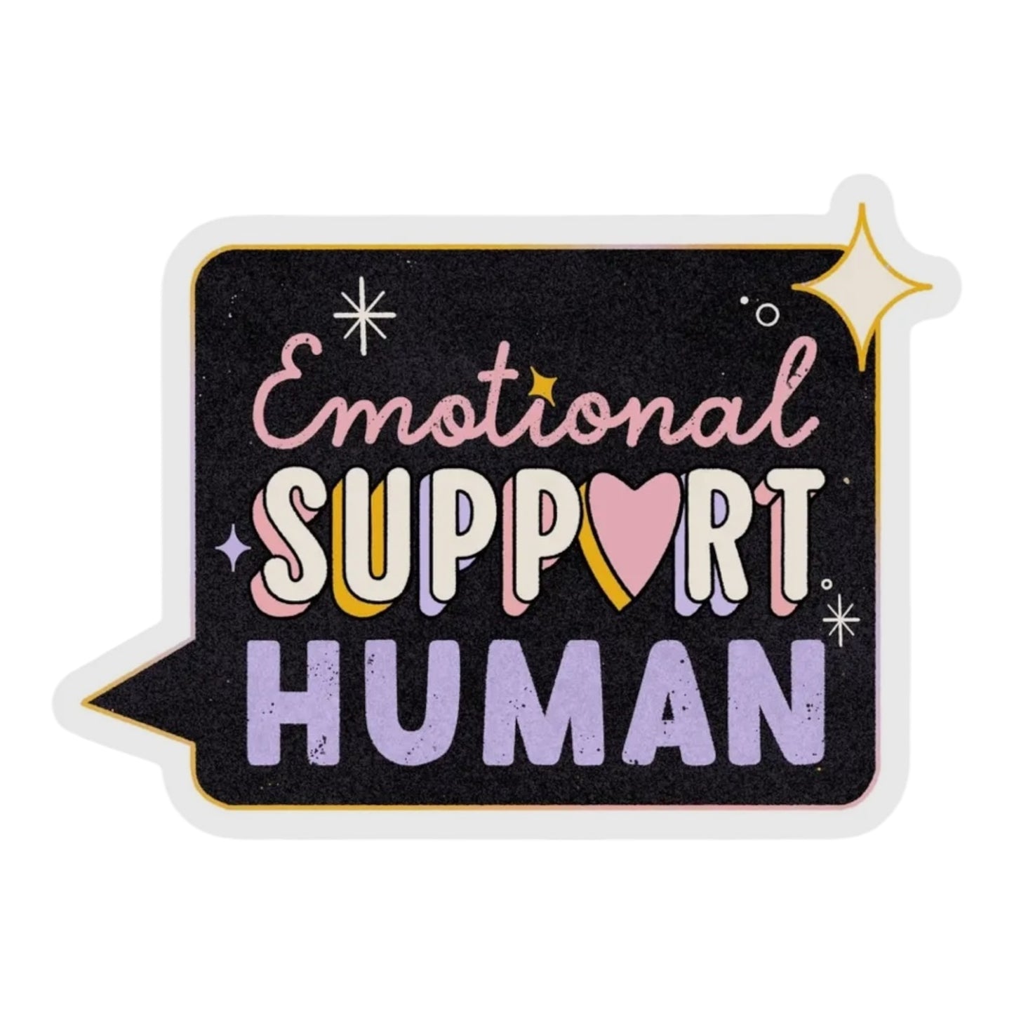 Emotional Support Human Vinyl Sticker