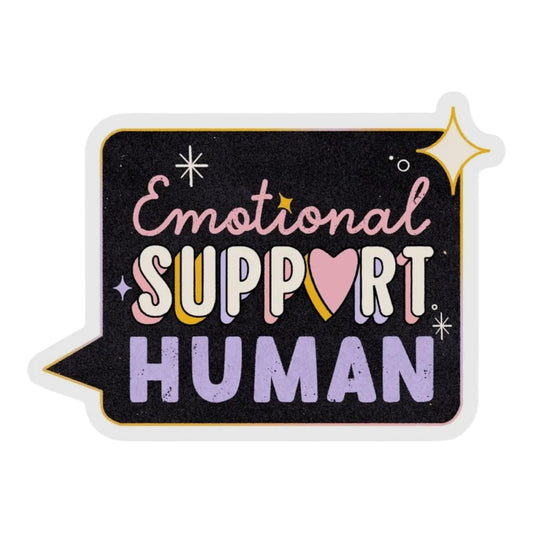 Emotional Support Human Vinyl Sticker