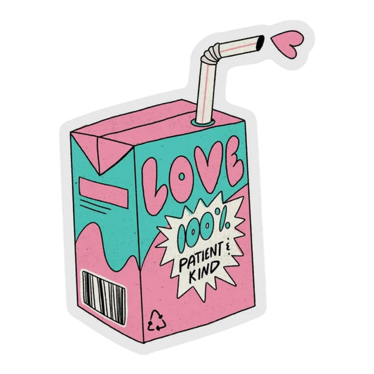 Love Juice Box vinyl sticker