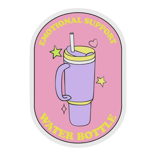 Emotional Support Water Bottle vinyl sticker