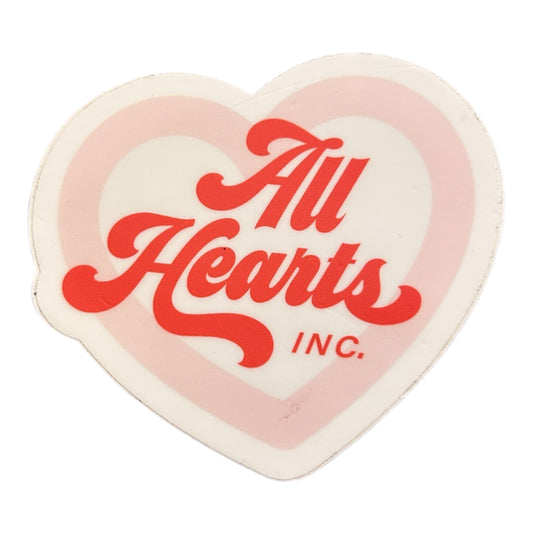 All Hearts inc logo vinyl sticker