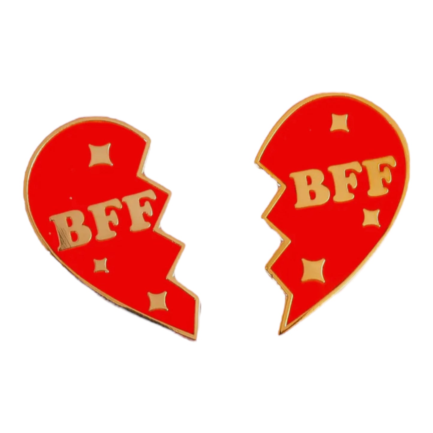 BFF split Enamel pin