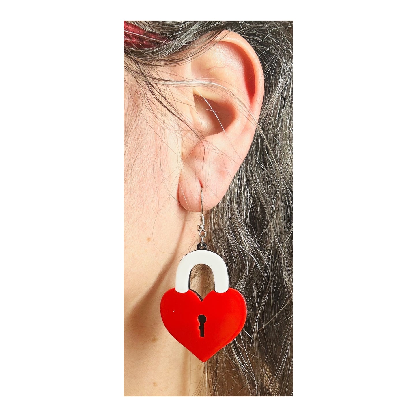 Lock and Key Dangle Earrings