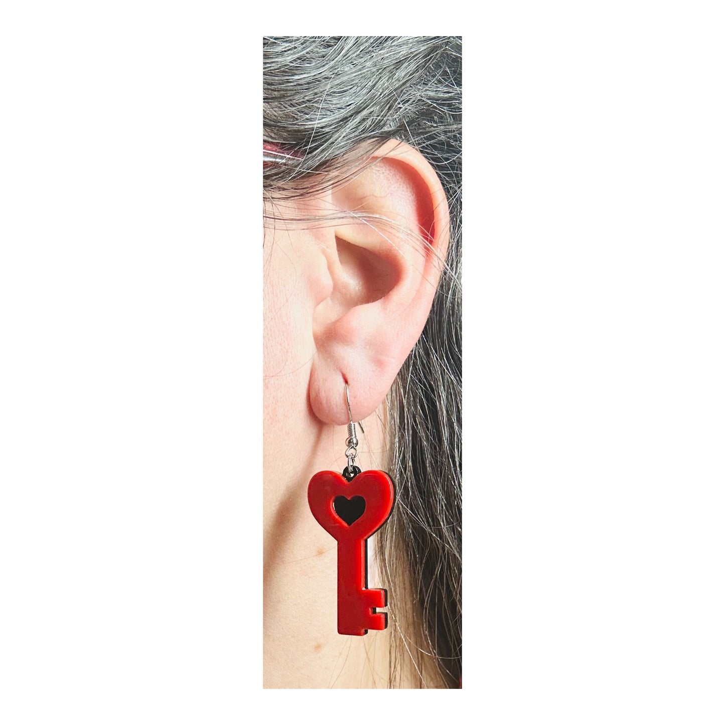 Lock and Key Dangle Earrings