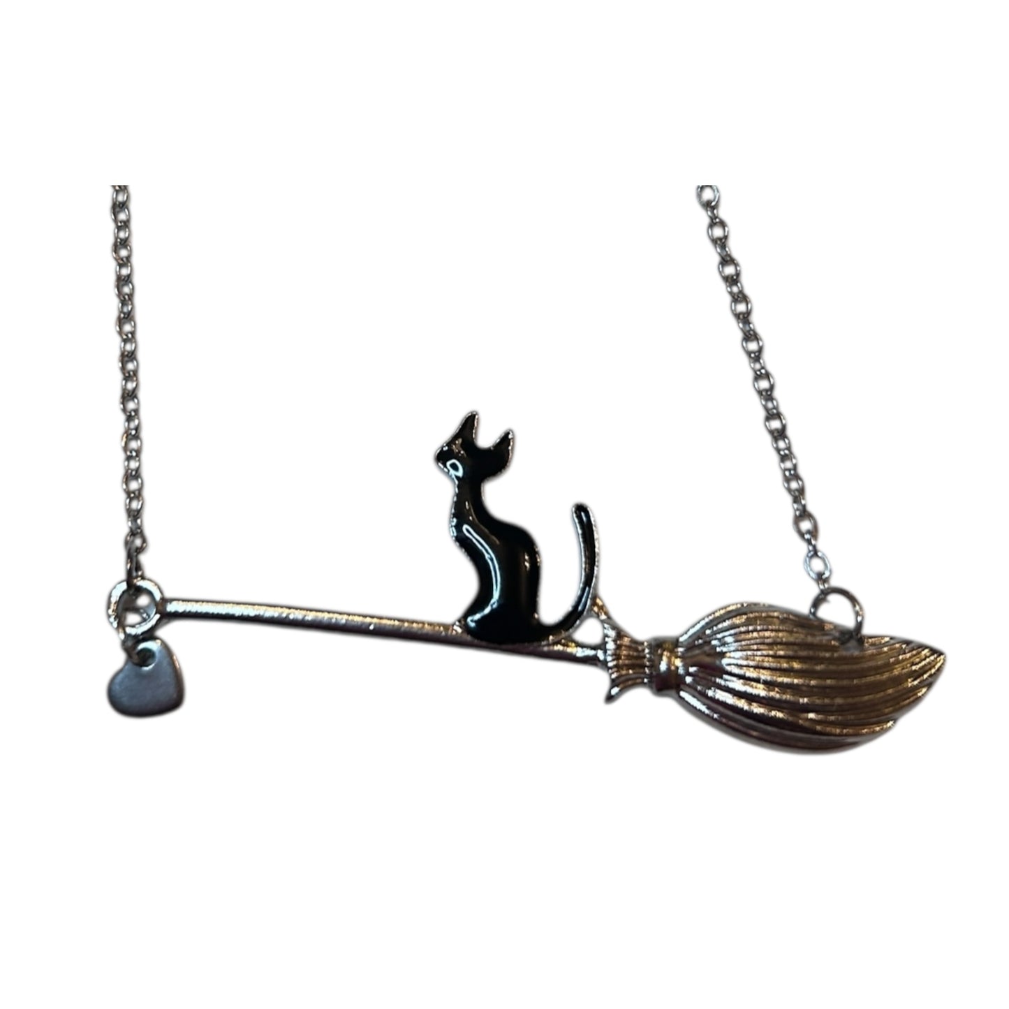 Black Cat on a Boomstick Necklace