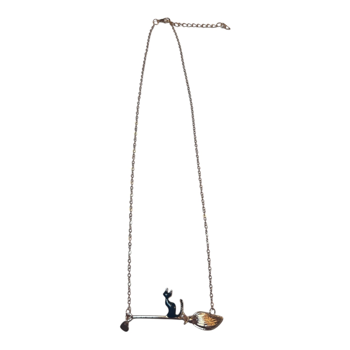 Black Cat on a Boomstick Necklace