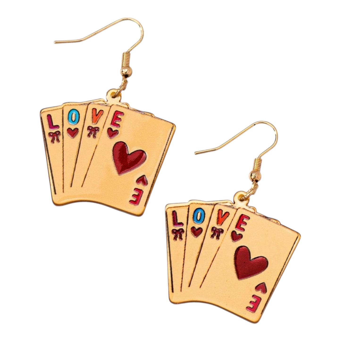 Love Playing Card Earrings