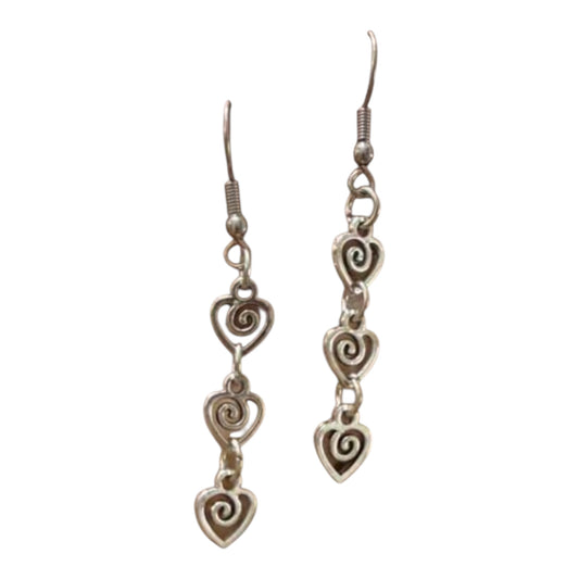 Spiral Heart Earrings
