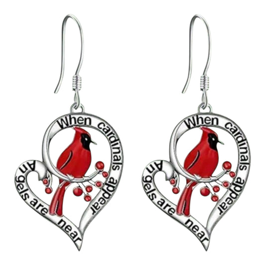 Red cardinal Earrings
