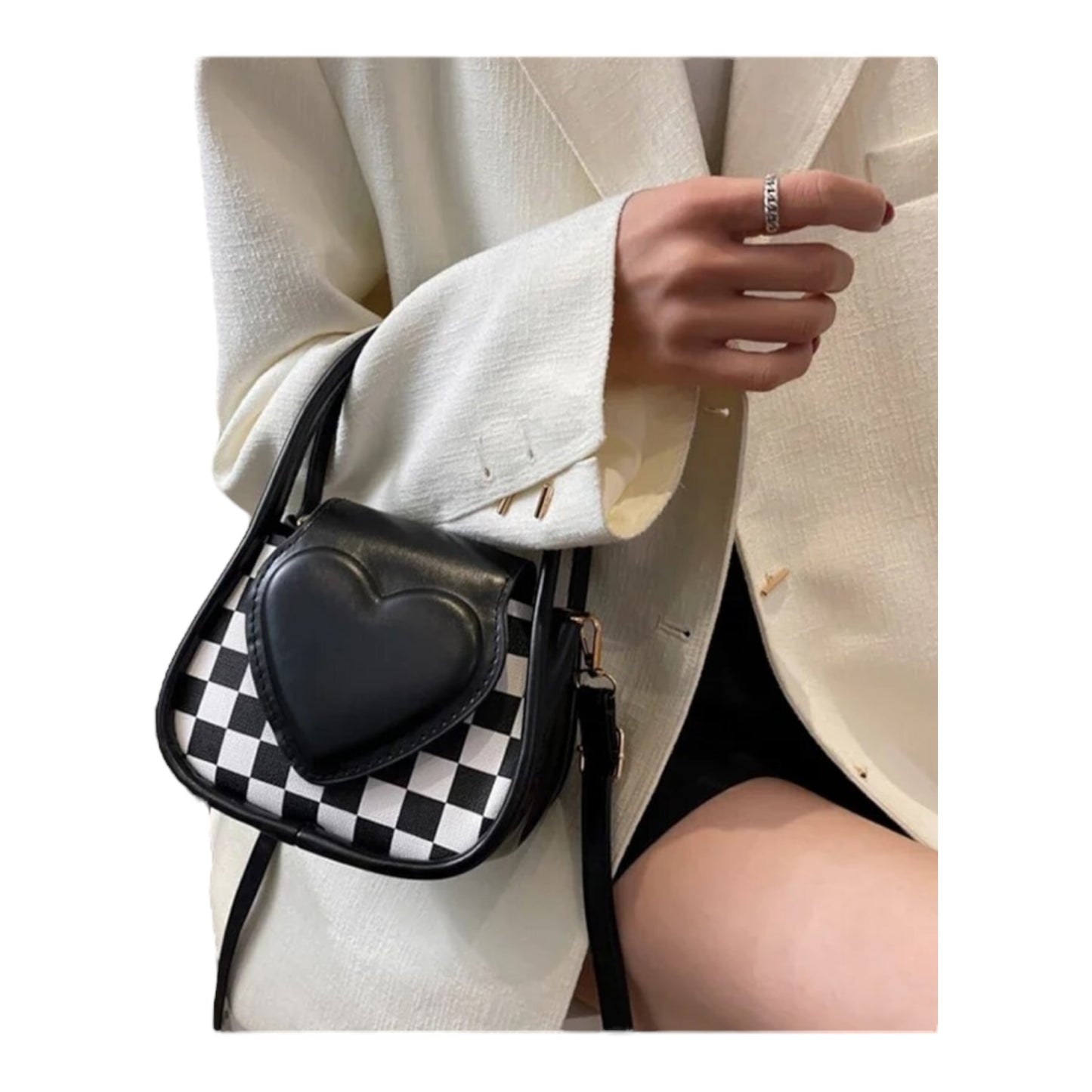Small checker board purse